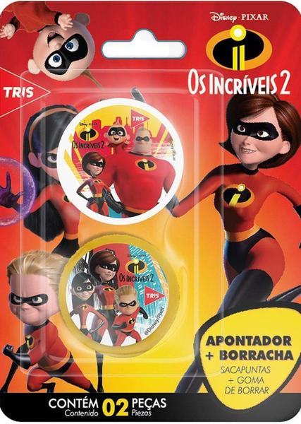 Imagem de Apontador + Borracha Os Incriveis 2 687940 Tris Blister S/l - LC