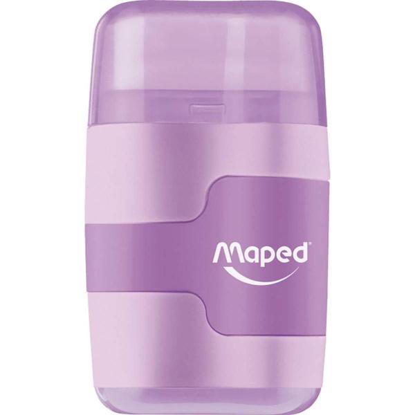 Imagem de Apontador com Borracha Maped Connect Pastel - 2 furos 