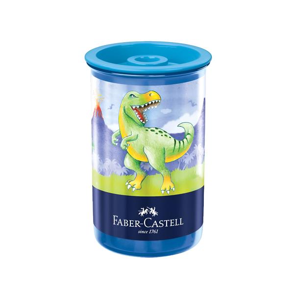 Imagem de Apontador com Deposito Faber-castell Dinossauro Azul Unidade