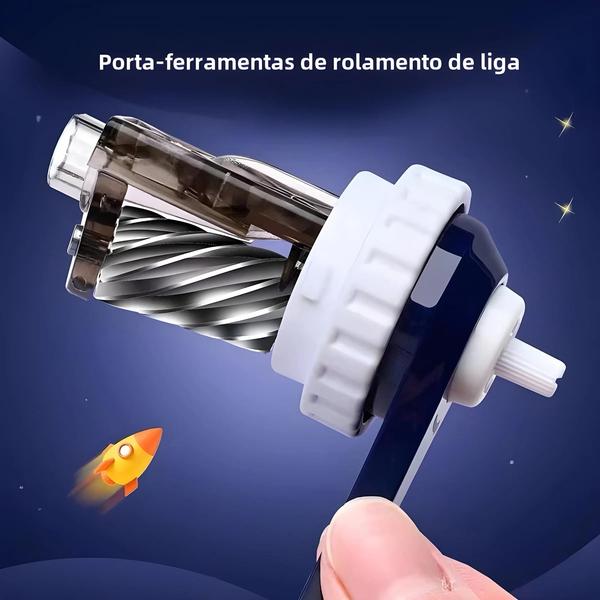 Imagem de Apontador de Lápis Automático Formato Astronauta - Desenho Cartoon - Para Estudantes