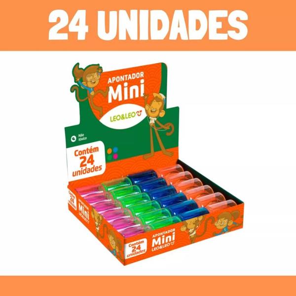 Imagem de Apontador Mini Com Deposito Caixa Com 24 Unidade Leoeleo