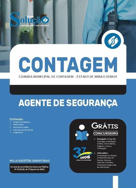 Imagem de Apostila Câmara de Contagem - MG - Agente de Segurança