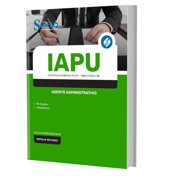Apostila Prefeitura De Iapu Mg 2023 - Agente Administrativo - Editora Solucao Imagem de Apostila Prefeitura De Iapu Mg 2023 - Agente Administrativo