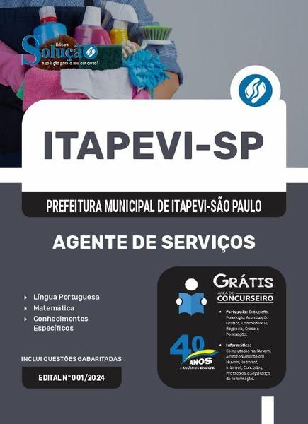 Imagem de Apostila Prefeitura de Itapevi - SP 2024 - Agente de Serviços