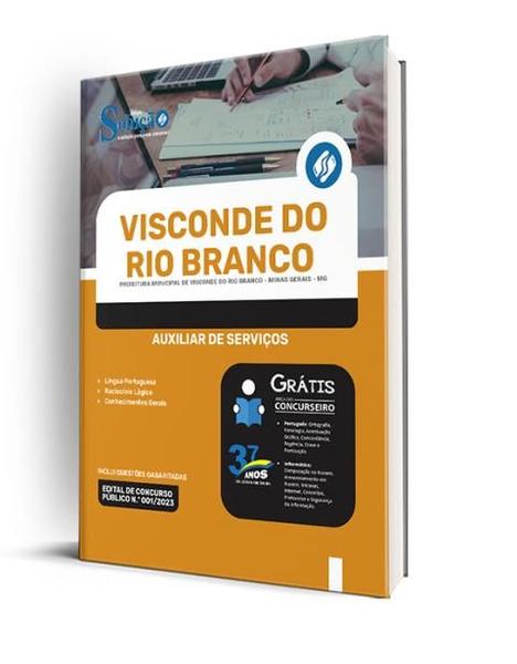 Imagem de Apostila Prefeitura de Visconde do Rio Branco - MG - Auxiliar de Serviços