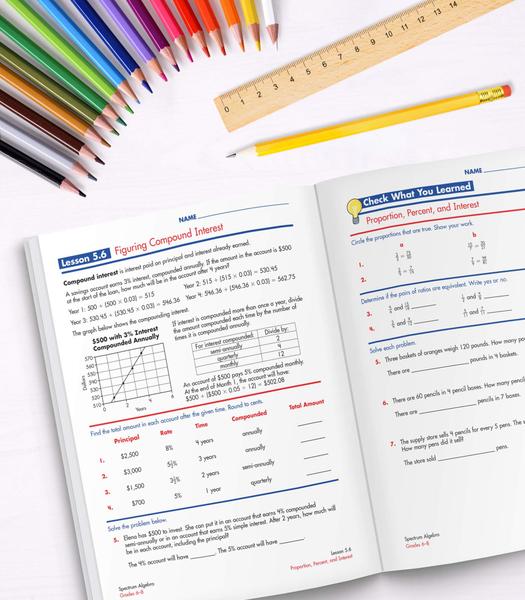 Imagem de Apostila Spectrum Algebra 1 de 11 a 14 anos, 6ª a 8ª série