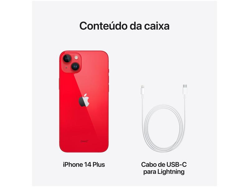 Imagem de Apple iPhone 14 Plus 128GB (Product)RED 6,7” 12MP