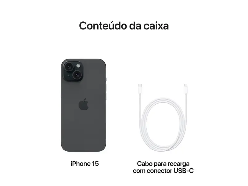 Apple iPhone 15 128GB Preto 6,1