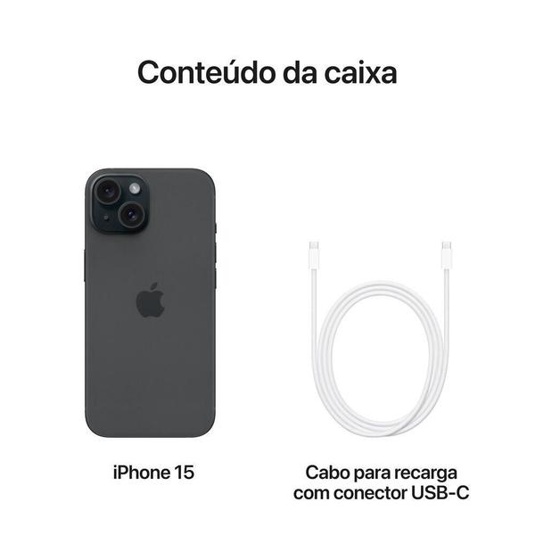 Imagem de Apple iPhone 15 de 128GB - Preto