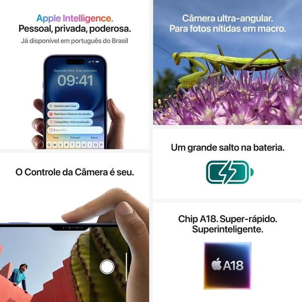 Apple iPhone 16 256GB Preto iPhone 16 Magazine Hanadaofertas