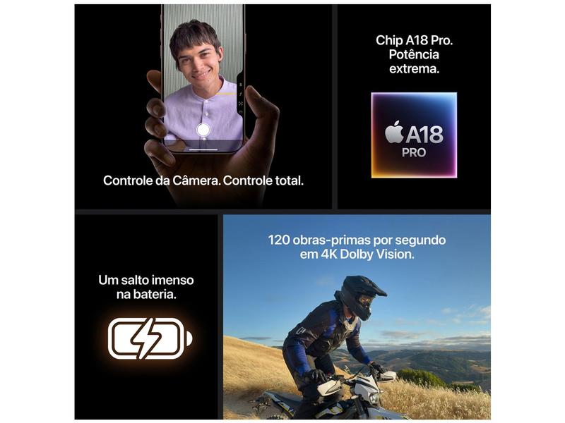 Imagem de Apple iPhone 16 Pro 1TB Titânio-deserto 6,3” 48MP