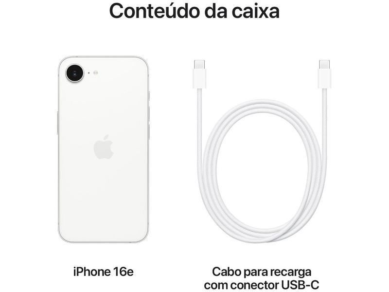 Imagem de Apple iPhone 16e 128GB Branco 6,1" 48MP iOS 5G