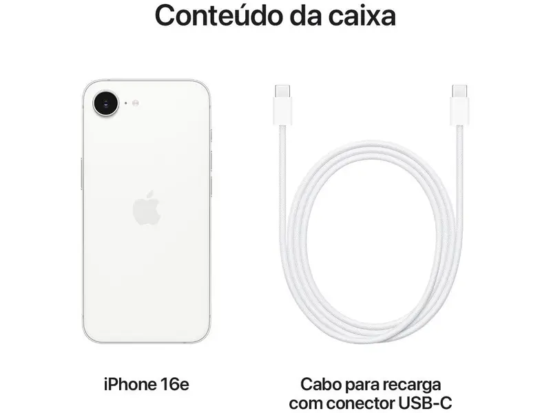 Apple iPhone 16e 128GB Branco 6,1