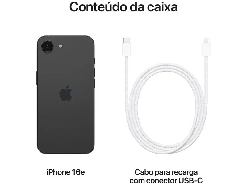 Apple iPhone 16e 128GB Preto 6,1