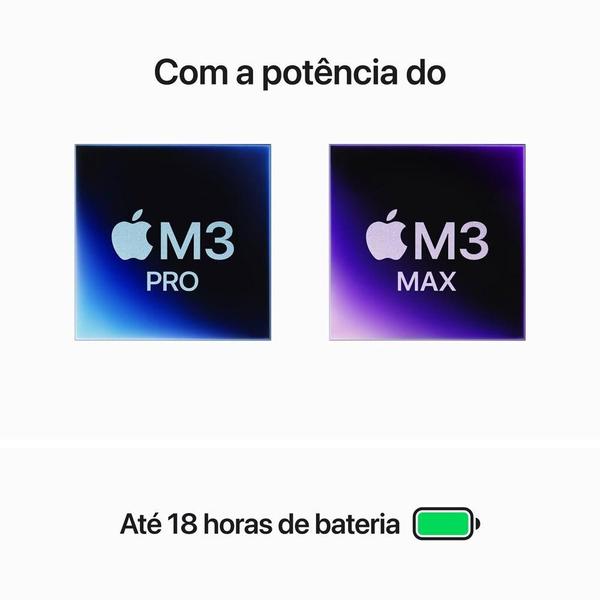 Imagem de Apple MacBook Pro 14": Apple M3 Max com CPU 14 núcleos, GPU 30 núcleos, 36 GB memória, SSD 1 TB - Cinza