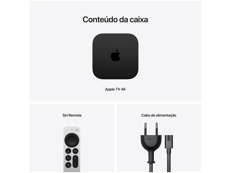 その他 Apple TV 4K 64GB Apple Tv 4k 64gb Preto Com Memória Ram De 3gb A1842 Preto