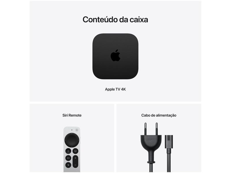 Apple TV 4K 3ª Geração, Wi-Fi, Ethernet 128GB - MN893BZ/A