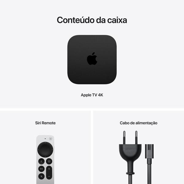 Apple TV 4K (3ª geração) Wi-Fi + Ethernet 128GB - Streaming