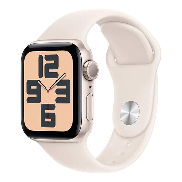 Imagem de Apple Watch SE (GPS, 40 mm) Caixa de Alumínio Estelar Pulseira Esportiva Estelar