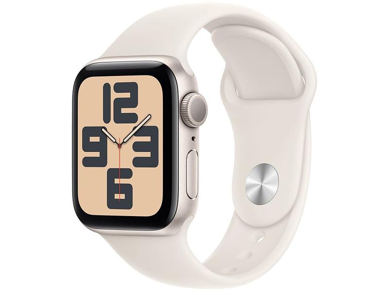 Apple Watch SE GPS Caixa Estelar de Alumínio 40mm Pulseira Esportiva Estelar P/M Apple Watch SE GPS Caixa Estelar de Alumínio 40mm Pulseira Esportiva Estelar P/M