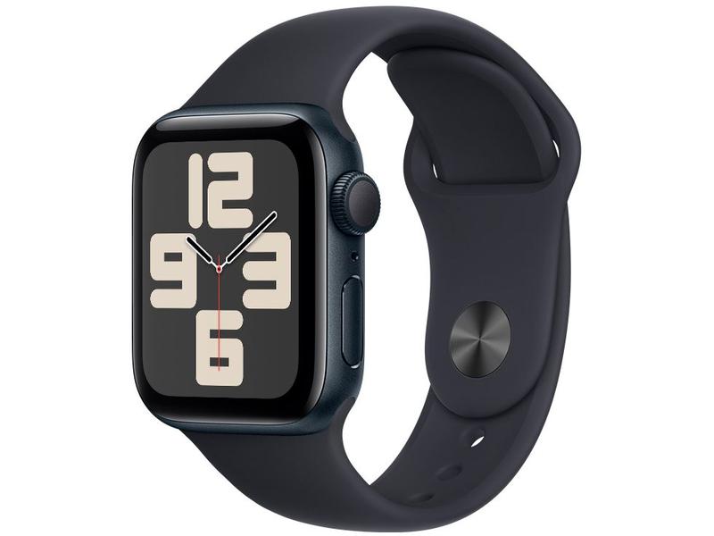 Imagem de Apple Watch SE GPS Caixa Meia-noite de Alumínio 40mm Pulseira Esportiva Meia-noite M/G