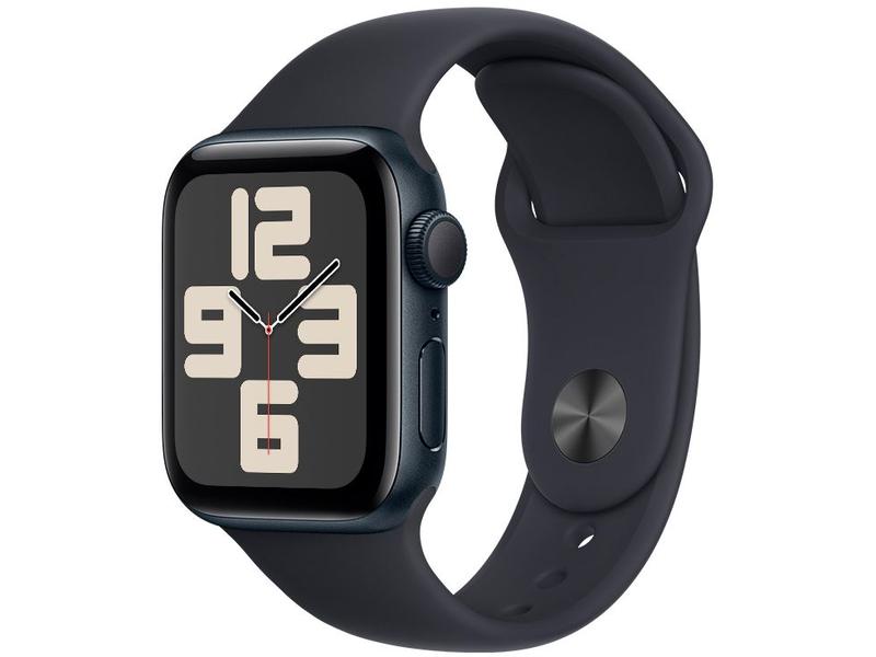 Imagem de Apple Watch SE GPS Caixa Meia-noite de Alumínio 40mm Pulseira Esportiva Meia-noite P/M