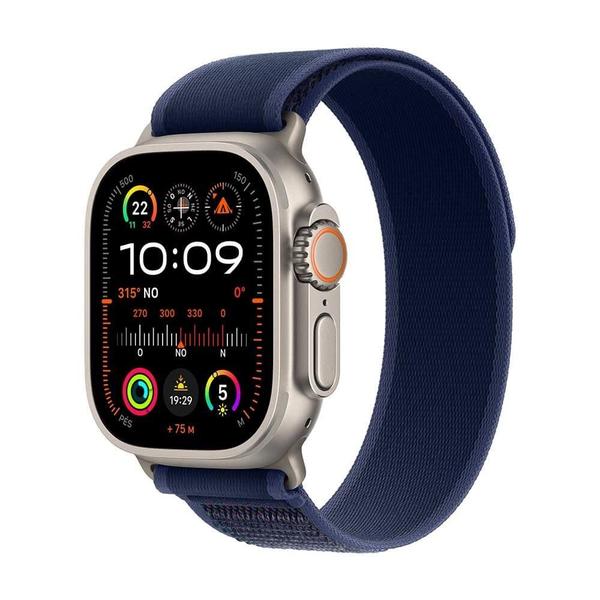 Apple Watch Ultra 2 GPS + Cellular Caixa natural de titânio de 49 mm Pulseira loop Trail azul P/M