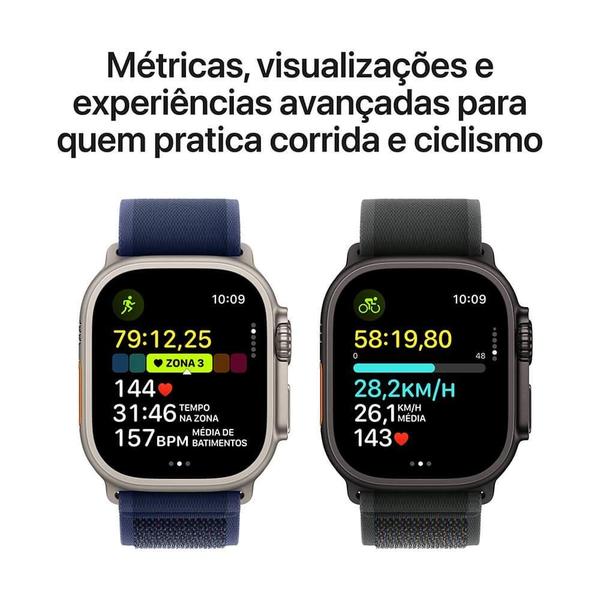 Imagem de Apple Watch Ultra 2 GPS + Cellular  Caixa natural de titânio de 49 mm  Pulseira natural estilo milanês de titânio  P