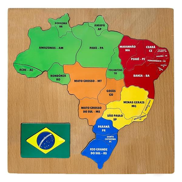 Imagem de Aprenda Brincando Mapa do Brasil - DM Toys