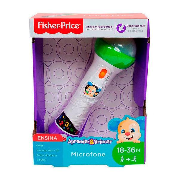 Imagem de Aprender e Brincar Microfone com Efeitos e Música Fisher-Price FBR74 - Mattel