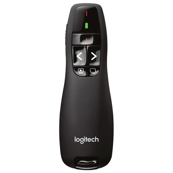 Imagem de Apresentador Sem Fio Logitech R400, Laser Pointer Vermelho, USB, Preto