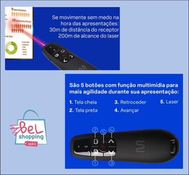 Imagem de Apresentador sem fio ps200 multilaser ac385