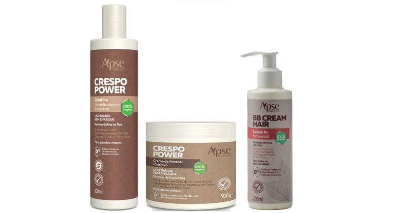 Imagem de Apse Crespo Power Gelatina e Creme de Pentear e BB Cream