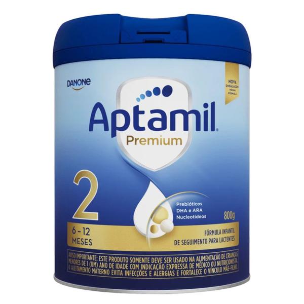 Imagem de Aptamil Premium 2 Fórmula Infantil 800g Para Lactentes 6 - 12 Meses Danone