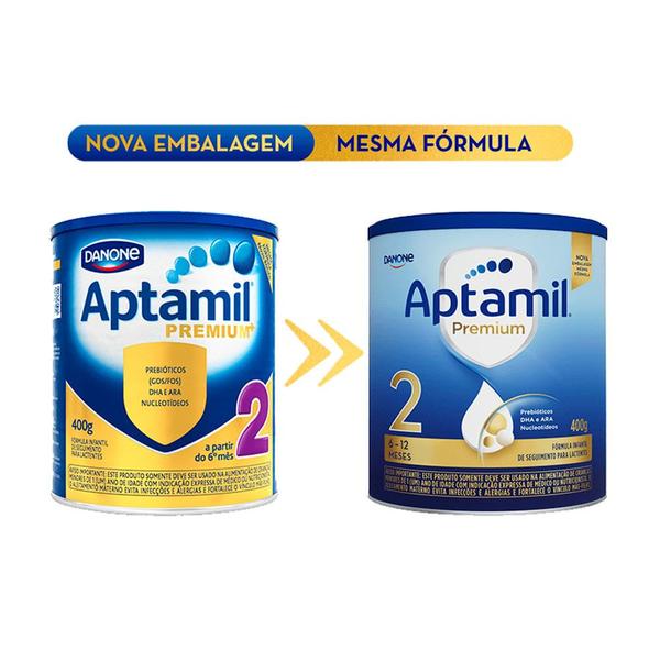 Imagem de Aptamil Premium 2 Fórmula Infantil para Lactentes a Partir de 6 Mês com 400g