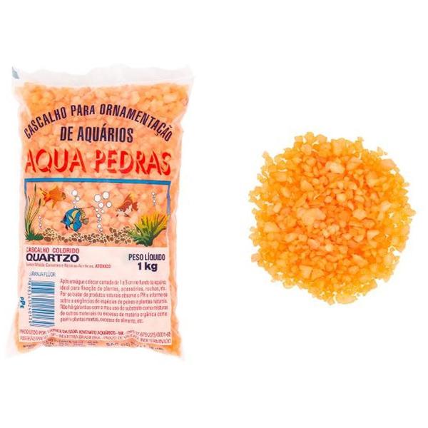 Imagem de Aqua Pedras Quartzito Laranja Fluor 1Kg Substrato P Aquários