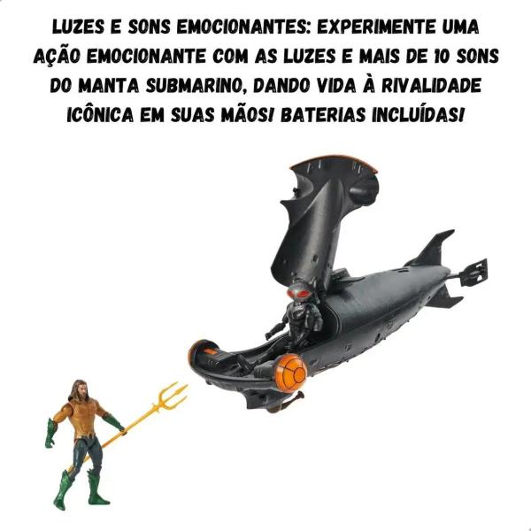Aquaman Conjunto De Batalha Figura De 10cm Com Black Manta 3455