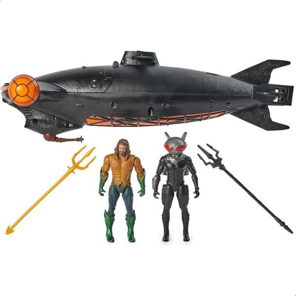 Aquaman Conjunto De Batalha Figura De 10cm Com Black Manta 3455