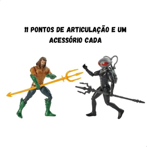 Aquaman Conjunto De Batalha Figura De 10cm Com Black Manta 3455