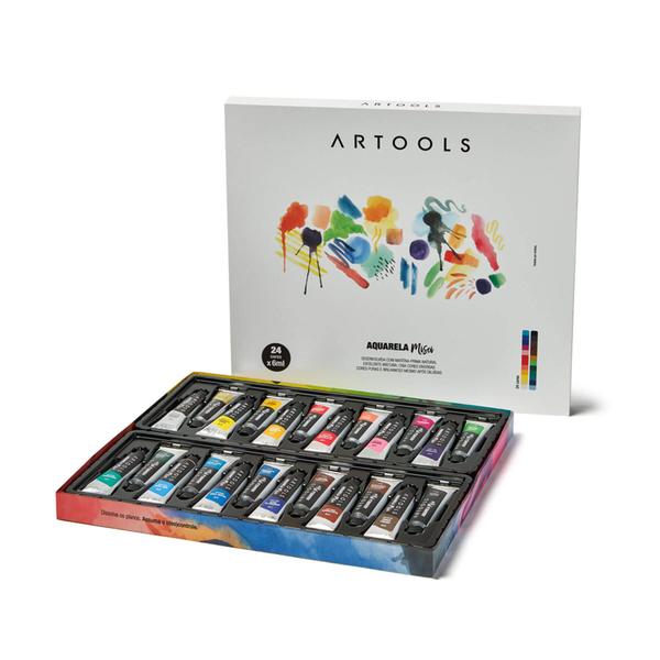 Aquarela bisnaga misci 6ml 24 cores artools Imagem de Aquarela bisnaga misci 6ml 24 cores artools