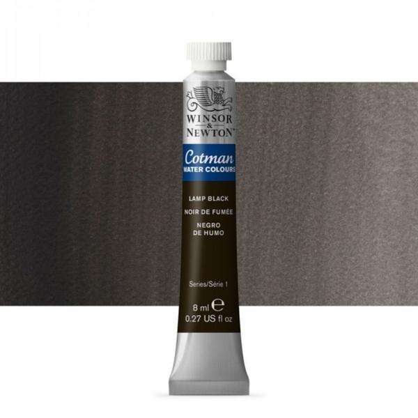 Imagem de Aquarela Bisnaga Winsor & Newton Cotman 337 Lamp Black 8ml 0303337