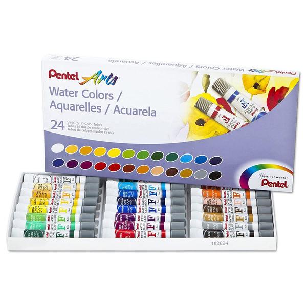 Imagem de Aquarela Em Bisnaga Pentel - Estojo Com 24 Cores