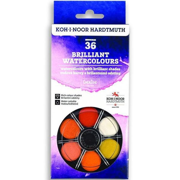 Imagem de Aquarela Em Pastilha C/36 Cores Brilhantes Koh-I-Noor 174506-36