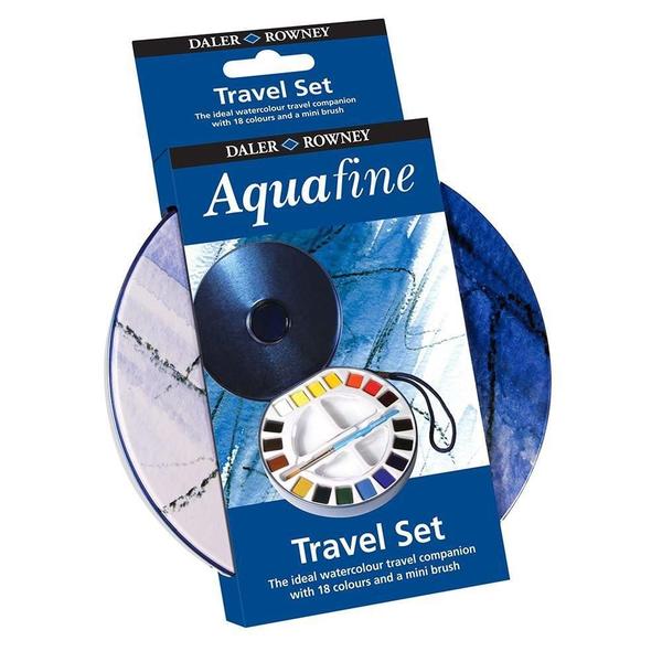 Aquarela Em Pastilha Daler Rowney Aquafine 18 Cores + Pincel Imagem de Aquarela Em Pastilha Daler Rowney Aquafine 18 Cores + Pincel
