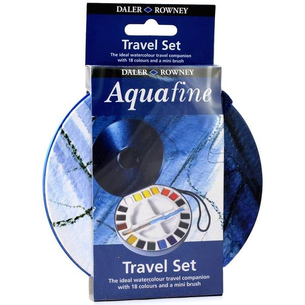 Imagem de Aquarela em Pastilha Daler Rowney Aquafine 18 Cores + Pincel