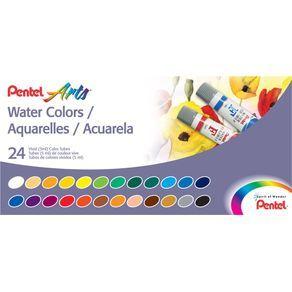 Aquarela em Tubo Estojo C/24 Cores 5ml Wfrs-24 Pentel Imagem de Aquarela em Tubo Estojo C/24 Cores 5ml Wfrs-24 Pentel