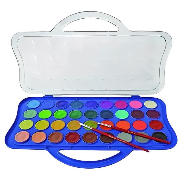 Imagem de Aquarela Giotto Mini 36 Pastilhas com 2 Pinceis