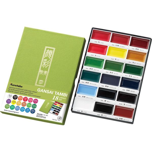 Imagem de Aquarela Kuretake Gansai Tambi 18 Cores