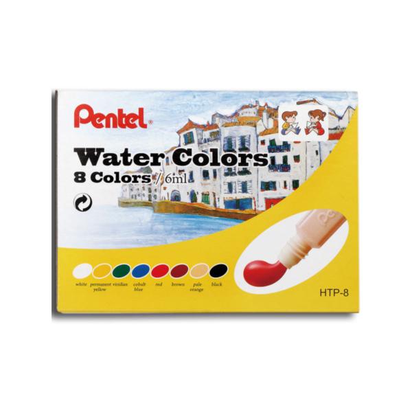 Imagem de Aquarela Pentel Em Tubo - 6ml Plástico Estojo Com 8 Cores