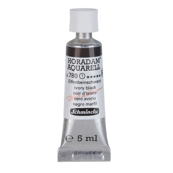 Imagem de Aquarela Profissional Schmincke Horadam 5ml 780 Ivory Black